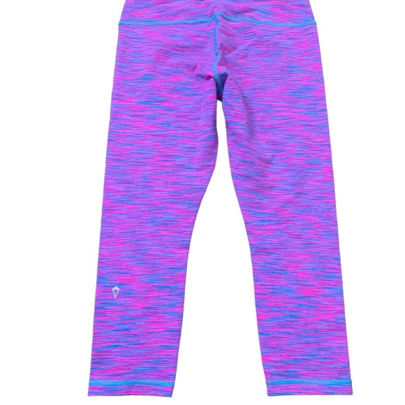 IVIVVA Rhythmic Crop Leggings With Inner Back Pocket Pink/Blue Heathered 14Y - Picture 7 of 10